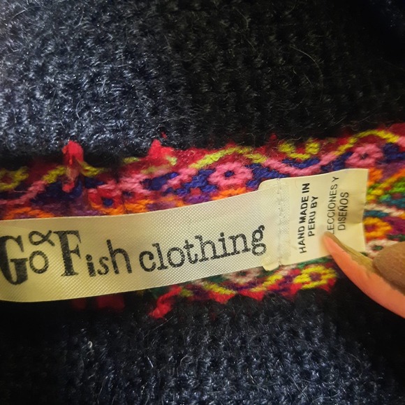 Go Fish Handmade in Peru Alpaca Blend Black Bucket hat  OSFM - Picture 6 of 7